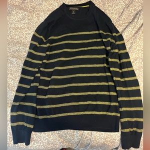 Banana Republic Blue and Yellow Striped Sweater